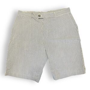 Lacoste Mens Striped Cotton Shorts Summer Casual Style 10.5" Inseam Size 36